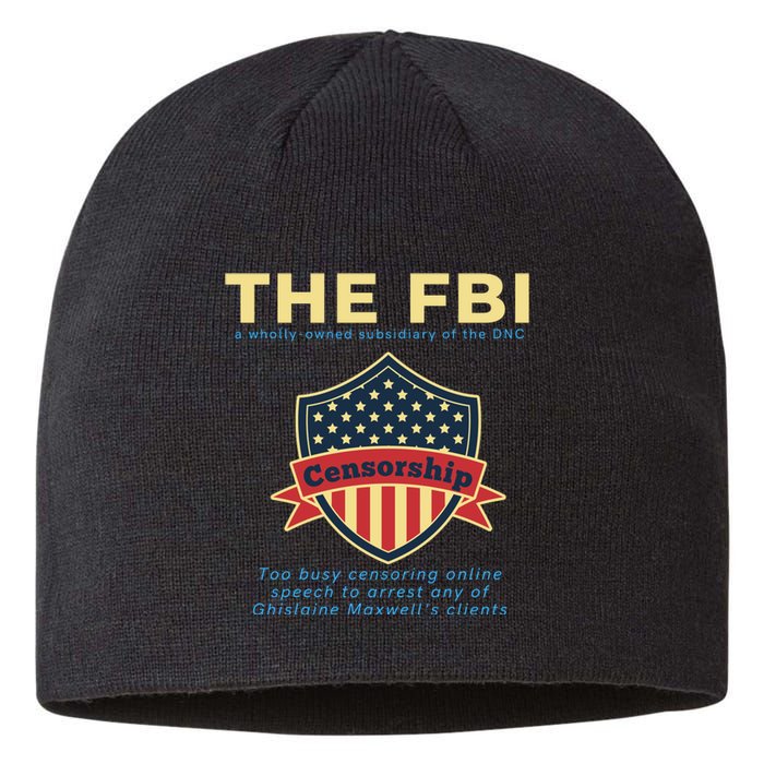 Funny FBI Censorship Conservative Gift Sustainable Beanie