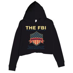 Funny FBI Censorship Conservative Gift Crop Fleece Hoodie