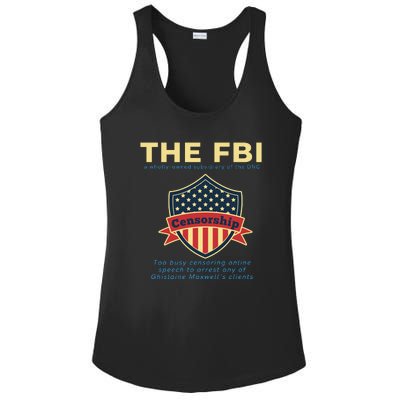 Funny FBI Censorship Conservative Gift Ladies PosiCharge Competitor Racerback Tank