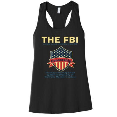 Funny FBI Censorship Conservative Gift Women's Racerback Tank