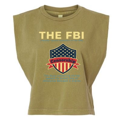 Funny FBI Censorship Conservative Gift Garment-Dyed Women's Muscle Tee