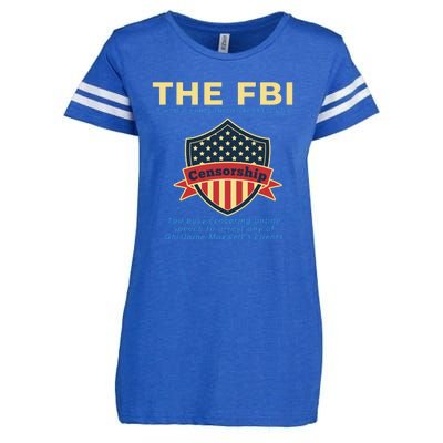 Funny FBI Censorship Conservative Gift Enza Ladies Jersey Football T-Shirt