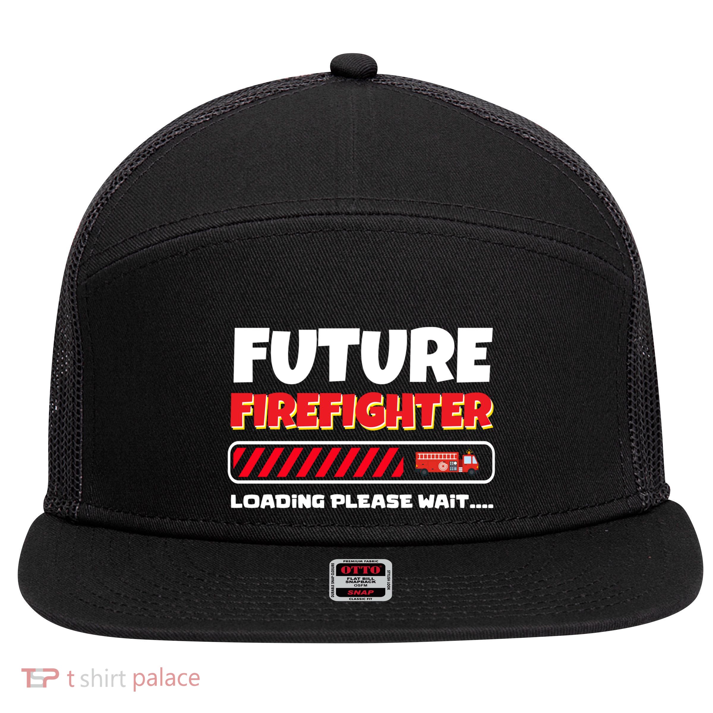 Firefighter Fire Costume Future Firefighter Tools Great Gift 7 Panel Mesh Trucker Snapback Hat