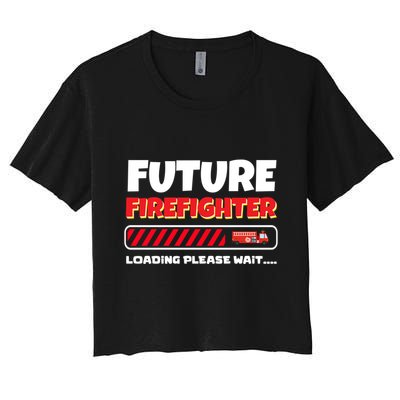 Firefighter Fire Costume Future Firefighter Tools Great Gift Women's Crop Top Tee