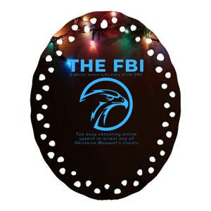 Funny FBI Censorship Conservative Gift Ceramic Oval Ornament