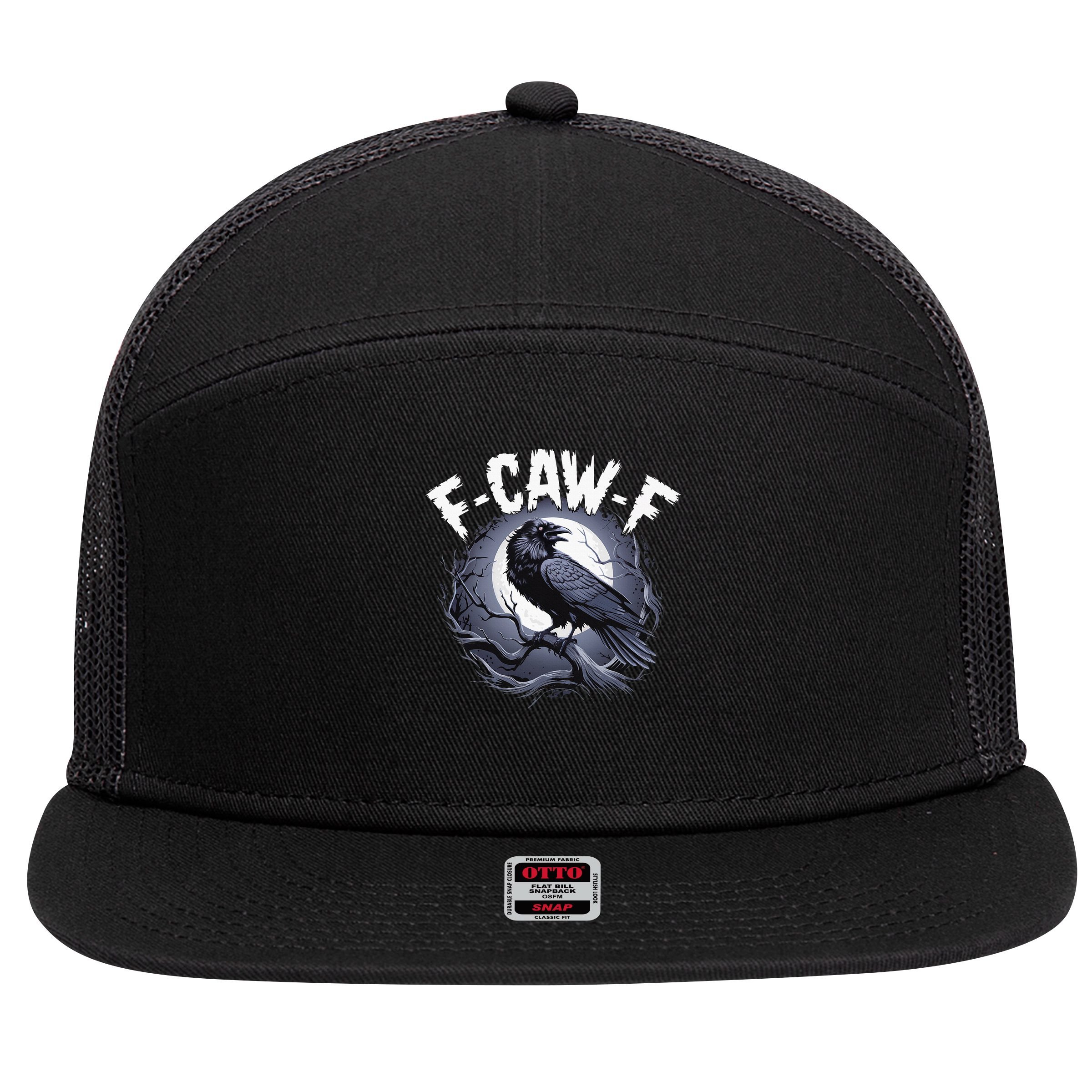 F-Caw-F  7 Panel Mesh Trucker Snapback Hat