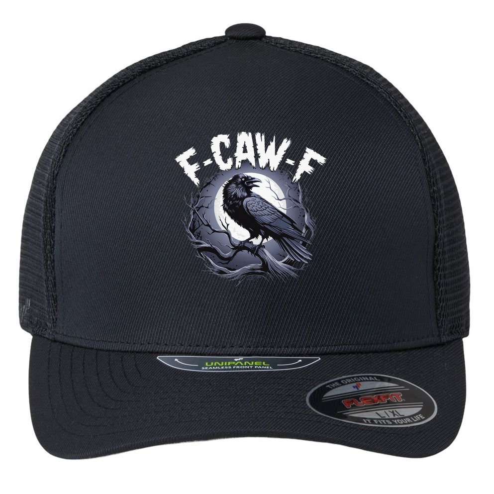 F-Caw-F  Flexfit Unipanel Trucker Cap
