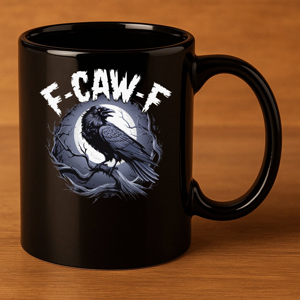 F-Caw-F  11oz C Handle Ceramic Mug