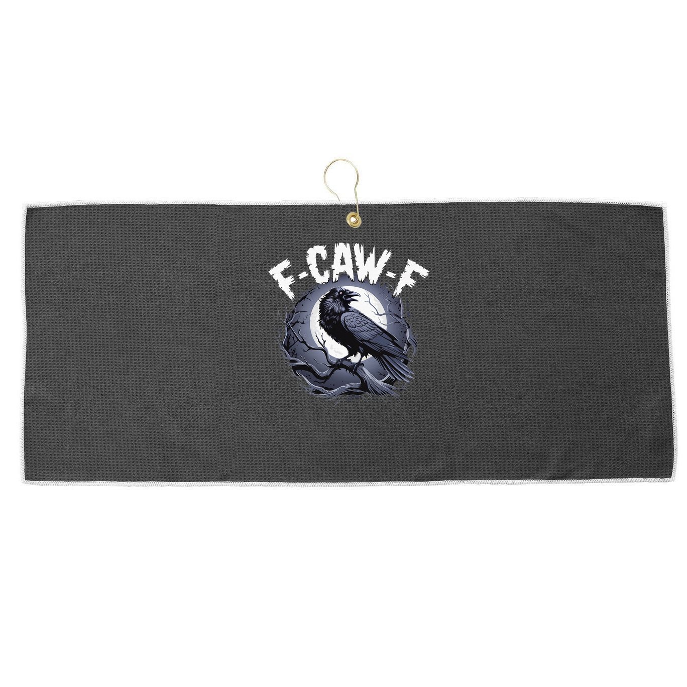 F-Caw-F  Large Microfiber Waffle Golf Towel