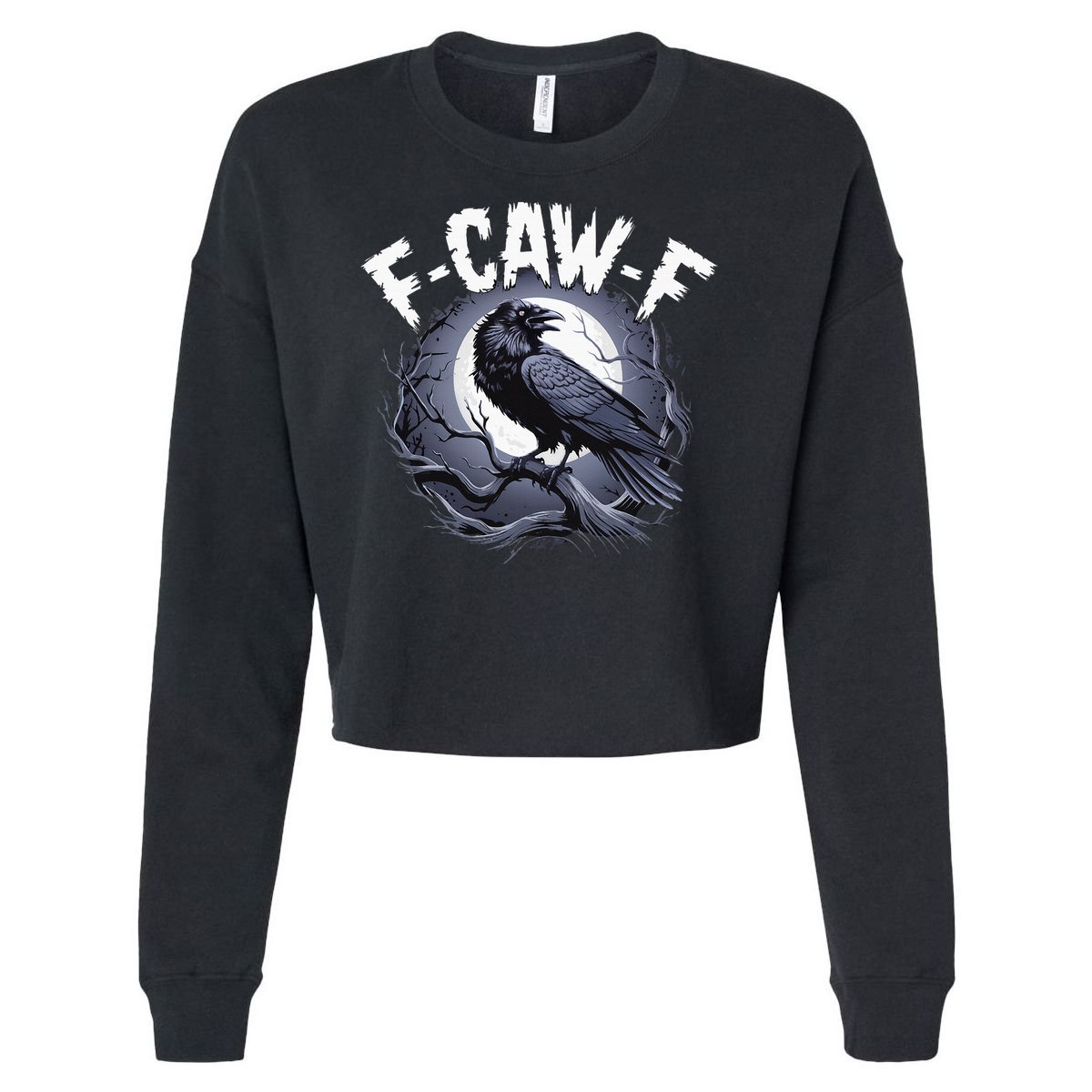 F-Caw-F  Cropped Pullover Crew