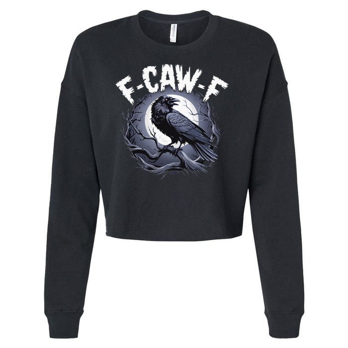 F-Caw-F  Cropped Pullover Crew