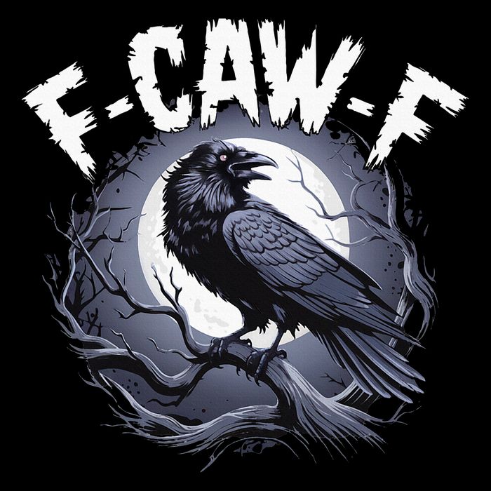 F-Caw-F  Cropped Pullover Crew