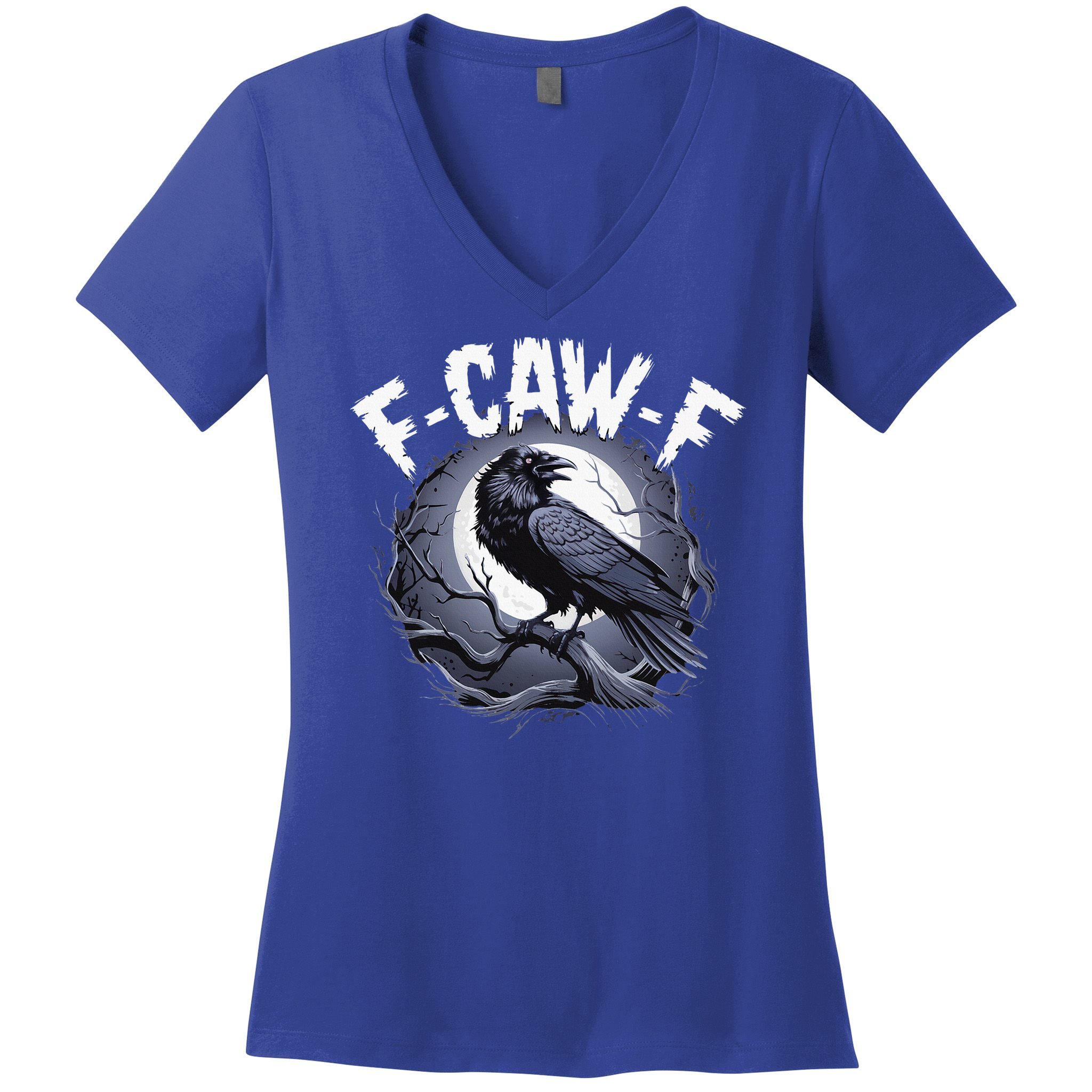 F-Caw-F  Women's V-Neck T-Shirt