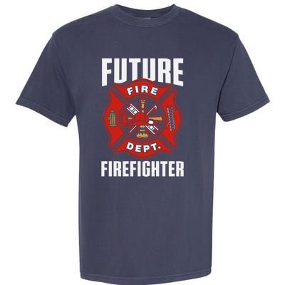 Future Firefighter Cute Firefighter for Boy Garment-Dyed Heavyweight T-Shirt