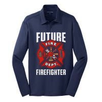 Future Firefighter Cute Firefighter for Boy Silk Touch Performance Long Sleeve Polo