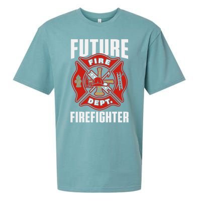 Future Firefighter Cute Firefighter for Boy Sueded Cloud Jersey T-Shirt