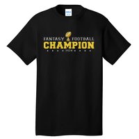 Fantasy Football Champion 2024 Shield Trophy Emblem Tall T-Shirt