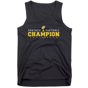 Fantasy Football Champion 2024 Shield Trophy Emblem Tank Top