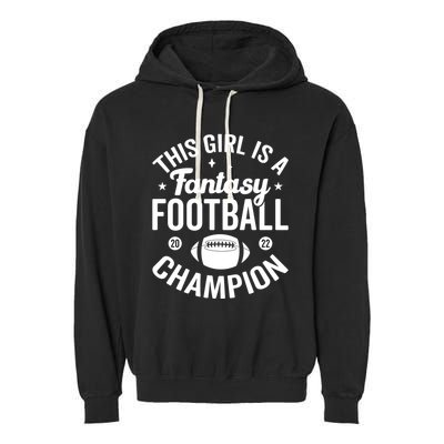 Fantasy Football Champion Statement Art Garment-Dyed Fleece Hoodie