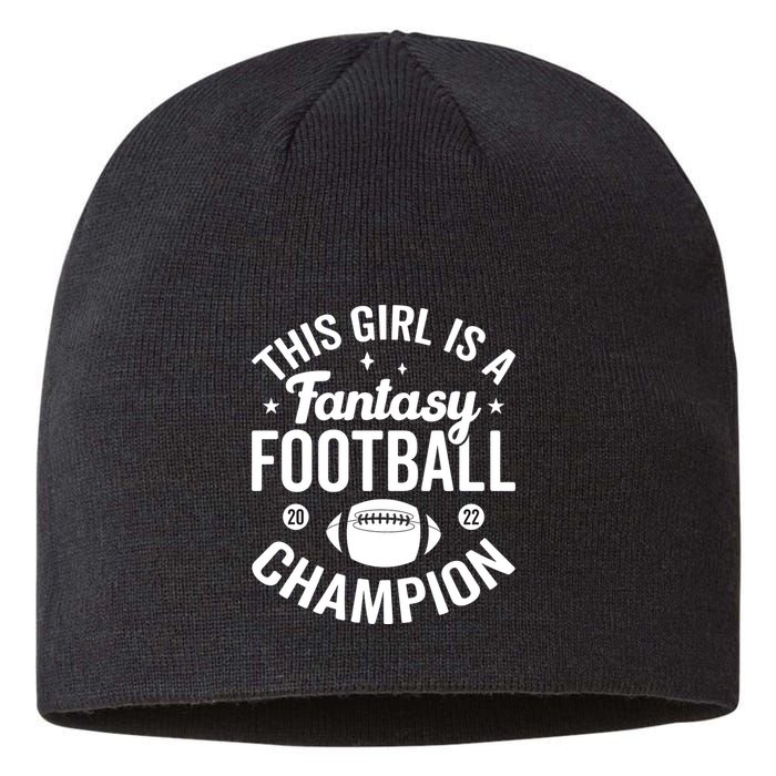 Fantasy Football Champion Statement Art Sustainable Beanie