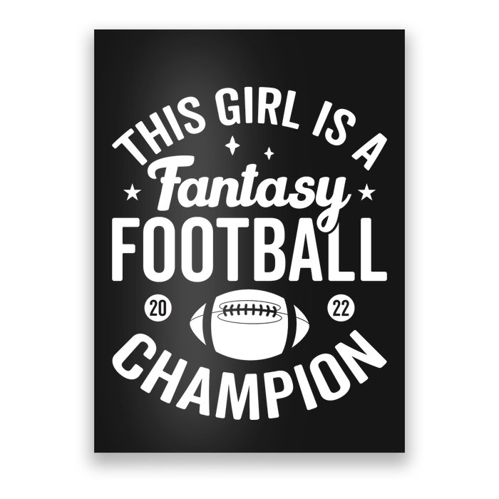 Fantasy Football Champion Statement Art Poster