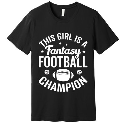 Fantasy Football Champion Statement Art Premium T-Shirt