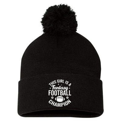 Fantasy Football Champion Statement Art Pom Pom 12in Knit Beanie