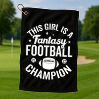Fantasy Football Champion Statement Art Golf Towel