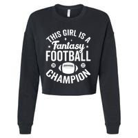 Fantasy Football Champion Statement Art Cropped Pullover Crew