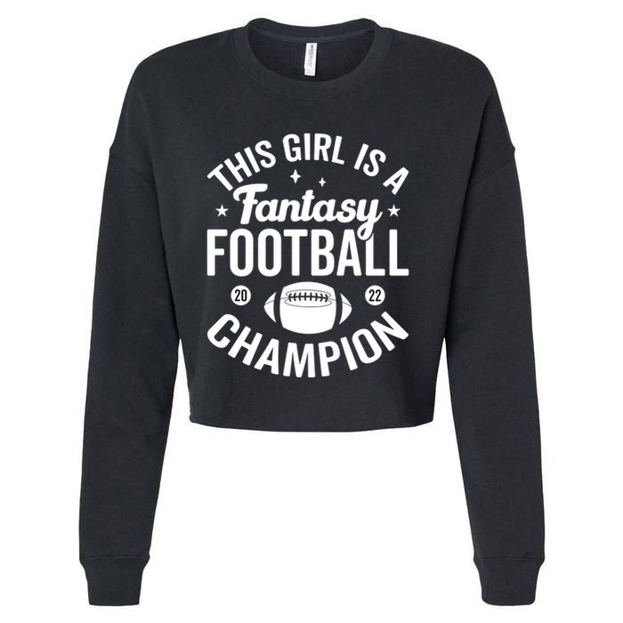 Fantasy Football Champion Statement Art Cropped Pullover Crew