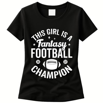Fantasy Football Champion Statement Art Womens T-Shirt