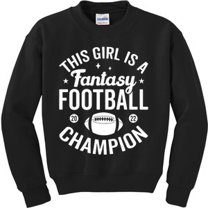 Fantasy Football Champion Statement Art Kids Sweatshirt