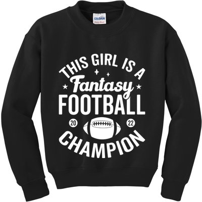 Fantasy Football Champion Statement Art Kids Sweatshirt