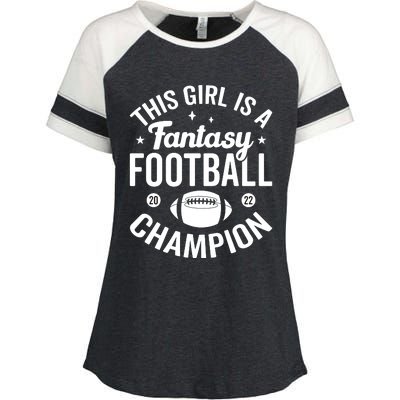 Fantasy Football Champion Statement Art Enza Ladies Jersey Colorblock Tee