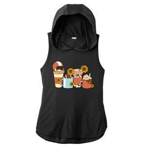 Football Fall Coffee Lover Ladies PosiCharge Tri-Blend Wicking Draft Hoodie Tank