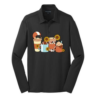 Football Fall Coffee Lover Silk Touch Performance Long Sleeve Polo