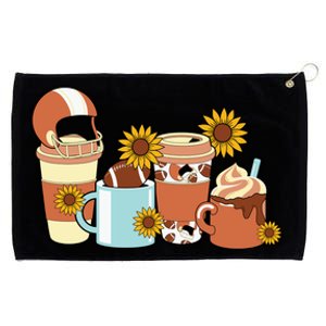 Football Fall Coffee Lover Grommeted Golf Towel