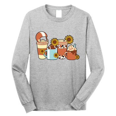 Football Fall Coffee Lover Long Sleeve Shirt