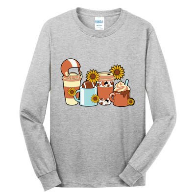 Football Fall Coffee Lover Tall Long Sleeve T-Shirt