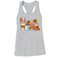 Football Fall Coffee Lover Women's Racerback Tank