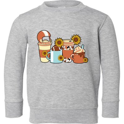 Football Fall Coffee Lover Toddler Sweatshirt