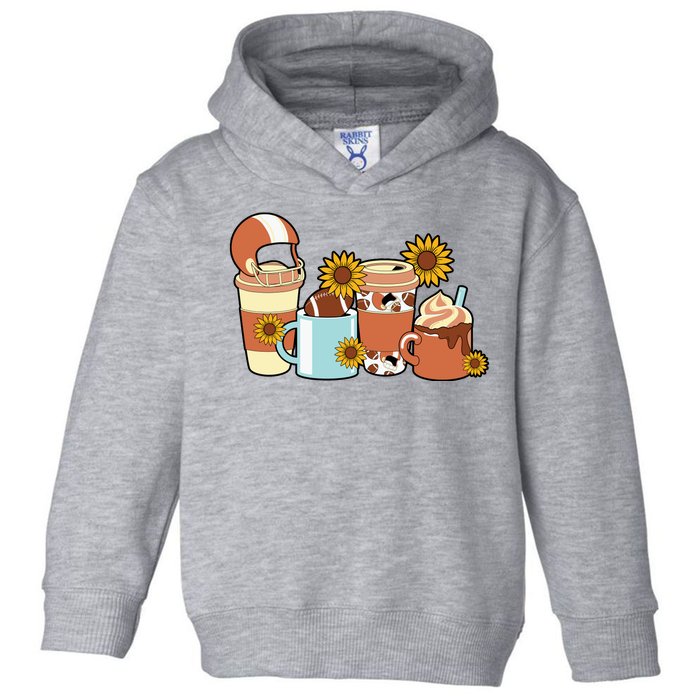 Football Fall Coffee Lover Toddler Hoodie