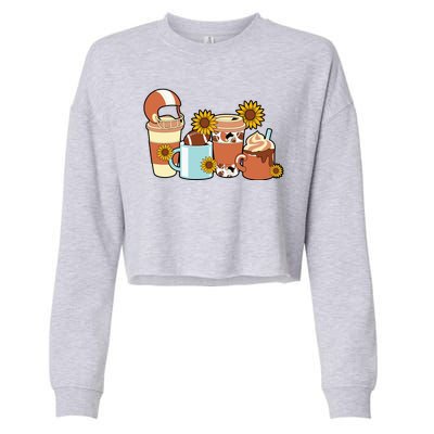 Football Fall Coffee Lover Cropped Pullover Crew