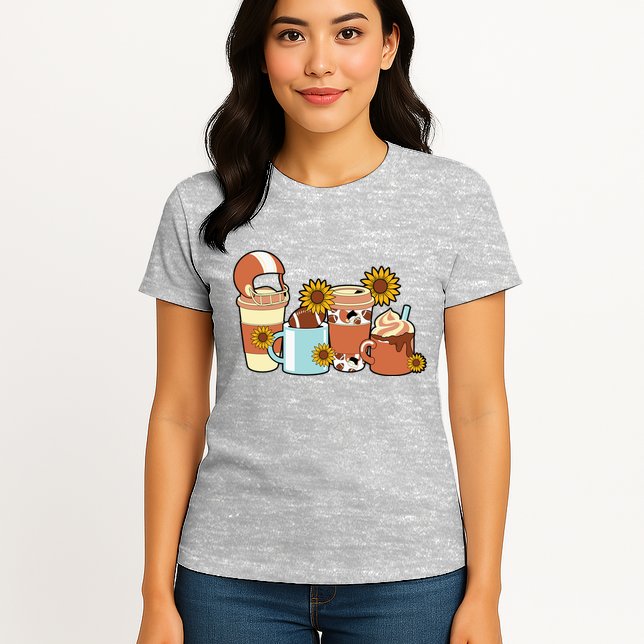 Football Fall Coffee Lover Womens T-Shirt