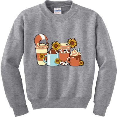 Football Fall Coffee Lover Kids Sweatshirt