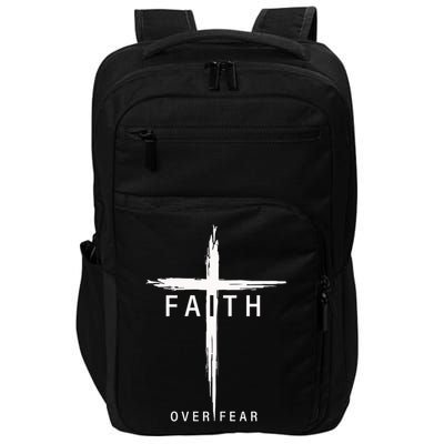 Faith Fear Christian Cross Jesus Christ Men Women Christians Impact Tech Backpack