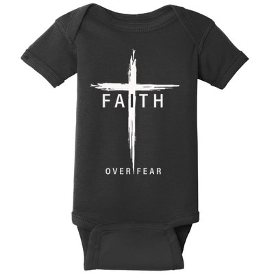 Faith Fear Christian Cross Jesus Christ Men Women Christians Baby Bodysuit