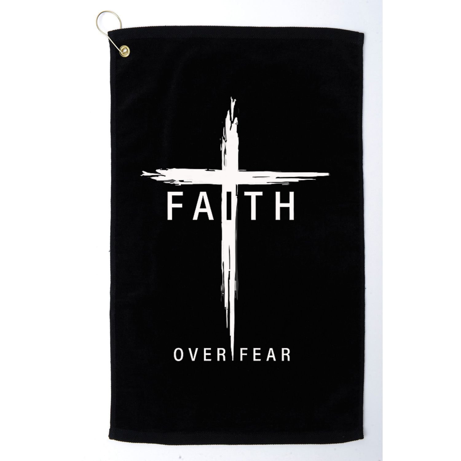 Faith Fear Christian Cross Jesus Christ Men Women Christians Golf Towel