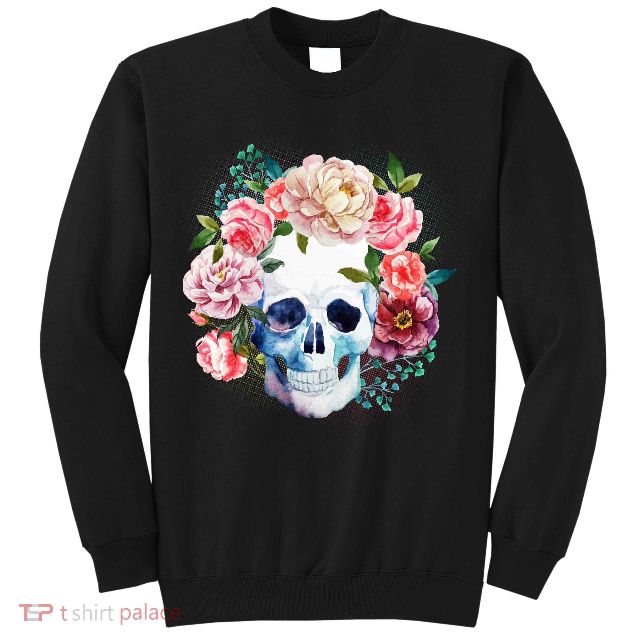 Fancy Flower Crown Skull Sweatshirt