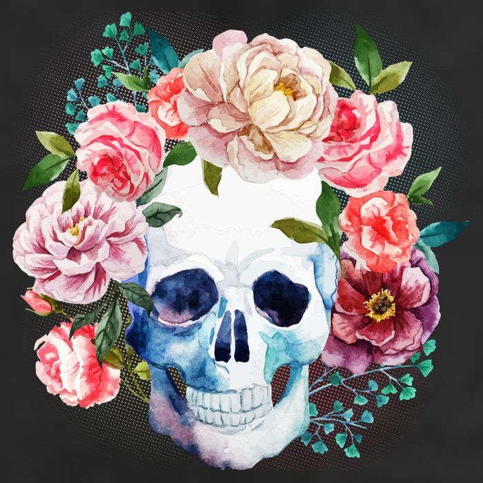 Fancy Flower Crown Skull Adult Drive Performance Visor